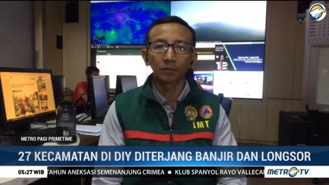 27 Kecamatan di DIY Diterjang Banjir dan Longsor