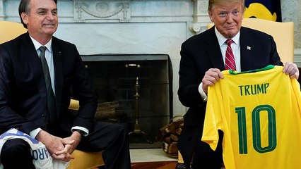 "Trump quer a América grande, eu quero o Brasil grande", diz Bolsonaro na Casa Branca