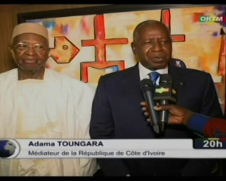 ORTM/Le président de la République, Ibrahim Boubacar Keïta à reçu en audience le Médiateur de la cote d’ivoire, Adama TOUNGARA suite à l’attaque de Dioura
