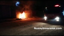 Nusaybin'de Dijital elektrik sayacı panoları ateşe verildi!
