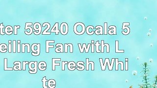Hunter 59240 Ocala 52 Ceiling Fan with Light Large Fresh White