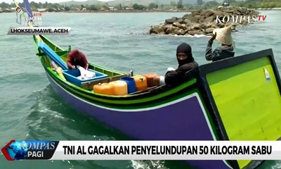 TNI AL Gagalkan Penyelundupan 50 Kg Sabu di Perairan Lhokseumawe