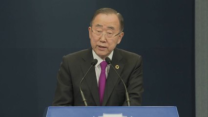 반기문 전 UN 사무총장 청와대 춘추관 브리핑 / YTN