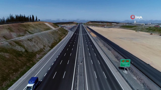 Kuzey Marmara Otoyolu havadan görüntülendi