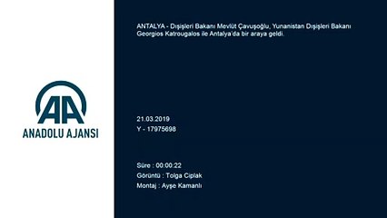 Dışişleri Bakanı Çavuşoğlu, Yunanistan Dışişleri Bakanı Katrougalos ile görüştü  - ANTALYA