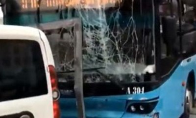 Beyazıt'ta otobüs kazası