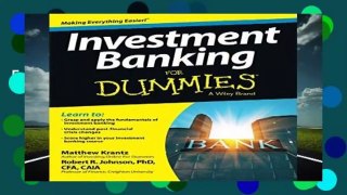 Investment Banking For Dummies  Review