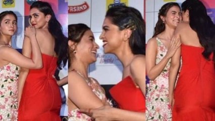 Video herunterladen: Alia Bhatt Hugs Deepika Padukone At the red carpet of Zee Cine Awards; Watch video | FilmiBeat