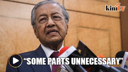 Dr Mahathir- Some parts of the ECRL project aren't necessary