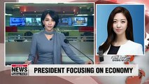 President gets briefed by finance minister on Korea's economic situation