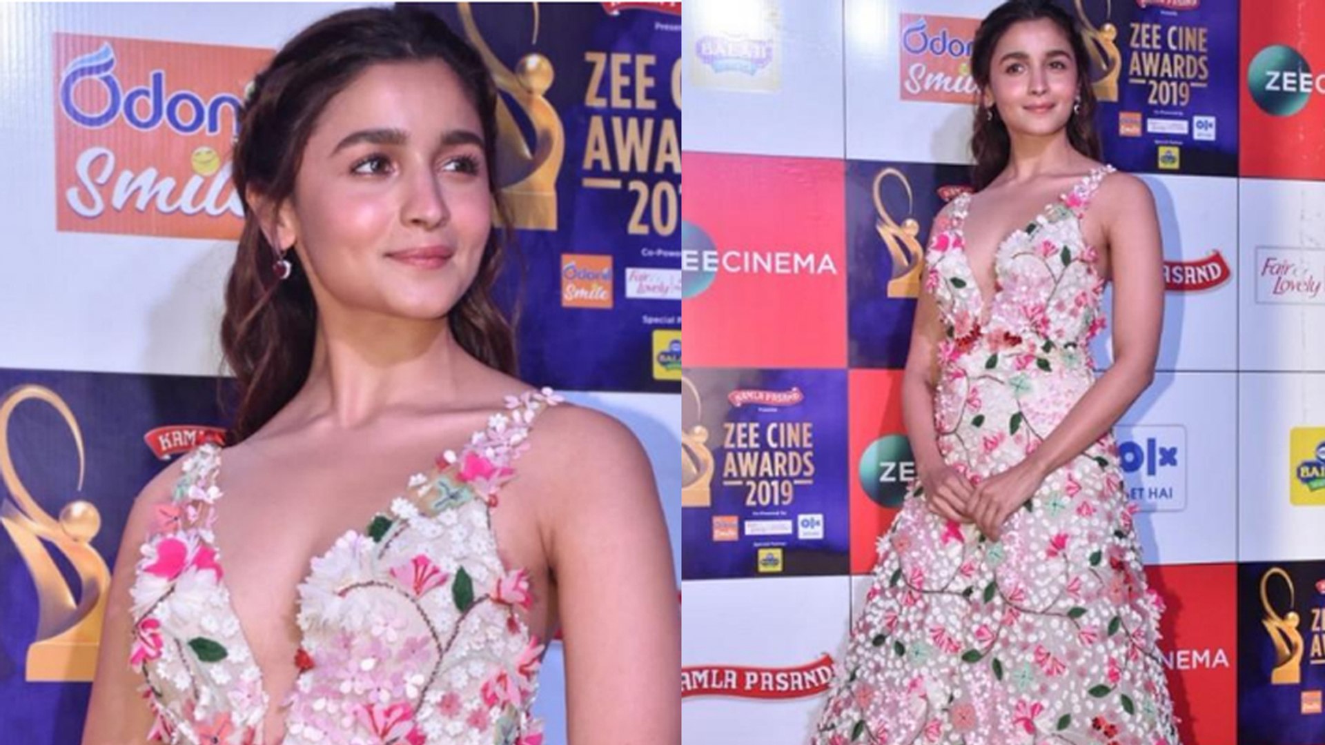 Alia Bhatt's looks like Princess in her floral gown at Zee Cine Awards |  Boldsky - video Dailymotion