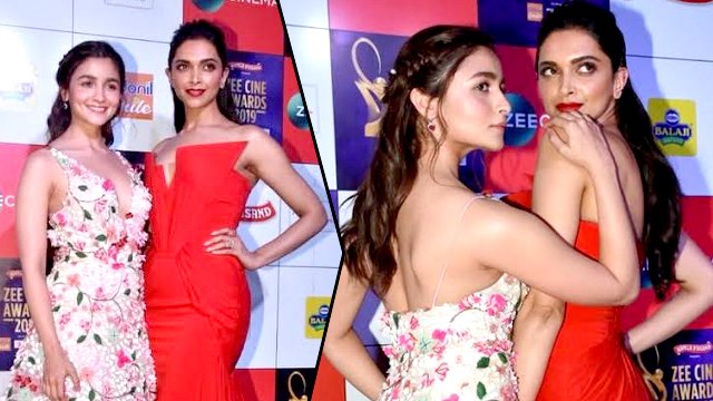 Deepika Padukone & Alia Bhatt Can't Stop Giggling On The Zee Cine Awards 2019 Red Carpet