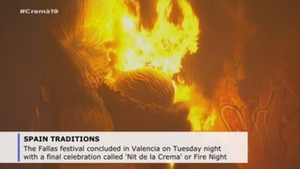 Fire destroys Fallas in traditional celebrations in Valencia