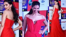 Deepika Padukone  looks classy in her Red look at Zee Cine Awards; Watch video | FilmiBeat