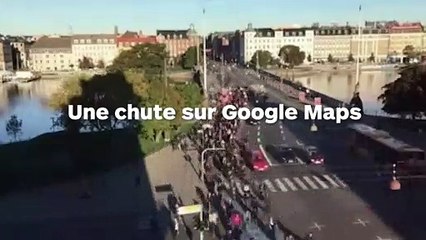 Google Maps capture le moment exact où un livreur chute en arrière dans un escalier !
