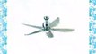 Monte Carlo 5LLR56BSD Lily Brushed Steel 56 Outdoor Ceiling Fan with Light  Remote