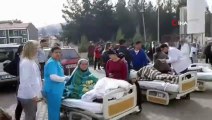 Deprem sonrası Acıpayam Devlet Hastanesi'ndeki hastalar tahliye ediliyor