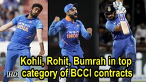 Kohli, Rohit, Bumrah in top category of BCCI contracts
