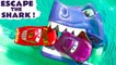 Hot Wheels Race Off Escape the Shark Challenge with Disney Pixar Cars 3 McQueen vs DC Comics Justice League & Marvel Avengers 4 Superheroes in this Racing Challenge - A family friendly full episode english story for kids