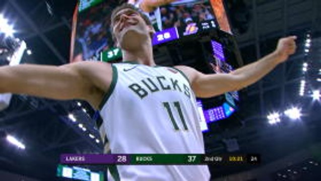 Brook Lopez the hero after ball lost behind backboard