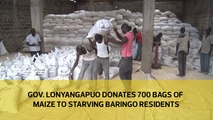 Gov. Lonyangapuo donates 700 bags of Maize toBaringo residents