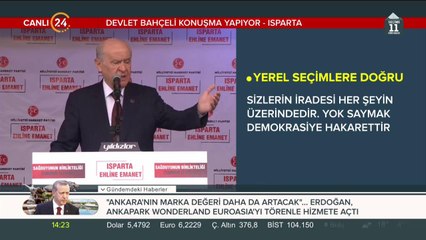 Bahçeli Isparta'da