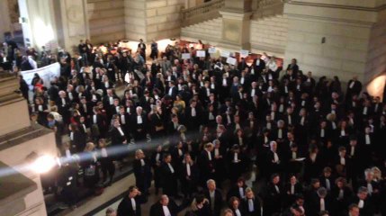 L'appel à la mobilisation des avocats provoque un embouteillage au palais de justice de Bruxelles