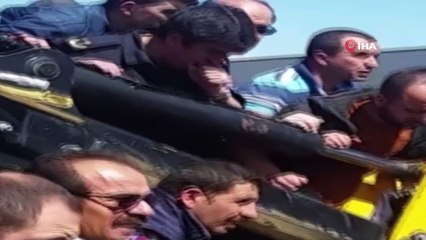 İstinat duvarı çöktü: 4 işçi yaralandı