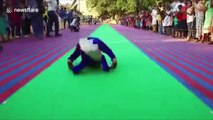 Indian girl sets world record for most forward rolls in contorted yoga pose