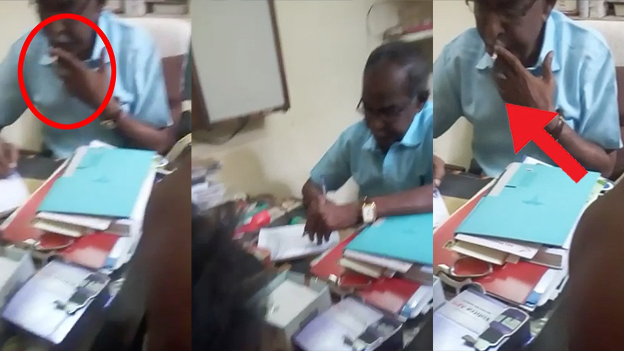 கையில் சிகரெட்டுடன் மருத்துவம் பார்க்கும் பலே டாக்டர்