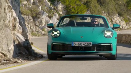 Porsche 911 Carrera S Cabriolet in Miami Blue Driving Video