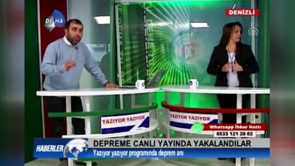 Depreme canlı yayında yakalandılar - DENİZLİ