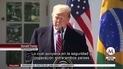 Con intercambio de playeras, Trump y Bolsonaro refuerzan lazos