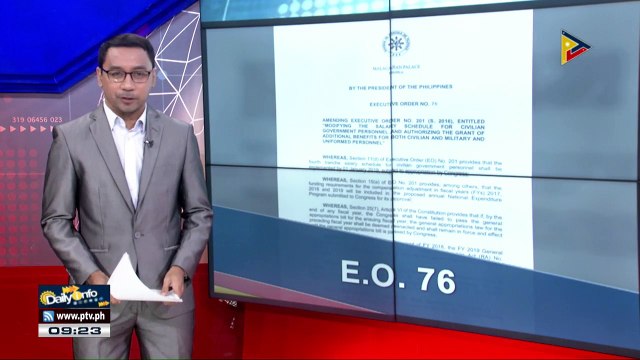 Pres. #Duterte, naglabas ng EO para sa salary increase ng mga kawani ng gobyerno