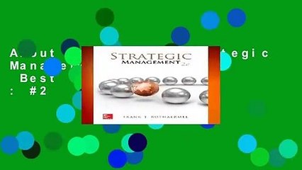 About For Books  Strategic Management: Concepts  Best Sellers Rank : #2