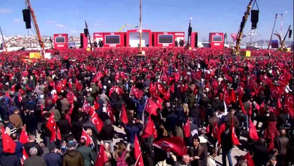 Yıldırım: 'Siz bu meydanı doldurdukça ne hainlere yeniliriz ne de ekonomimize saldıranlara 'eyvallah' ederiz' - İSTANBUL