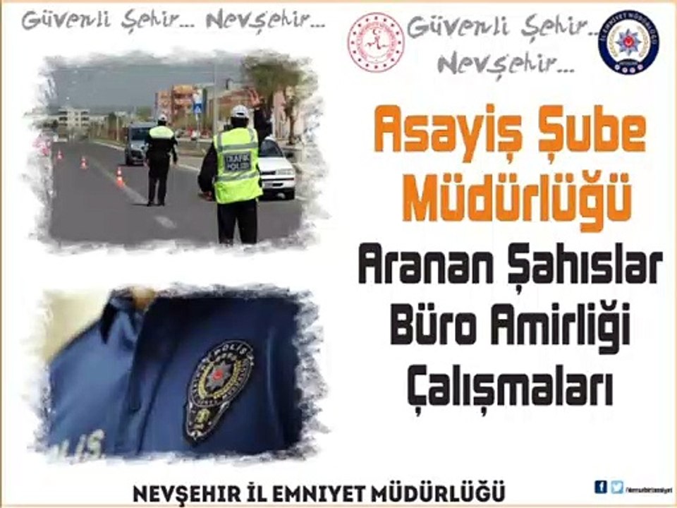 Nevşehir Asayiş Şube Müdürlüğü Aranan Şahıslar Büro Amirliği ekiplerimizce yapılan çalışmalarda;