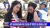 AFP, nagsagawa ng clean up drive sa Manila Bay