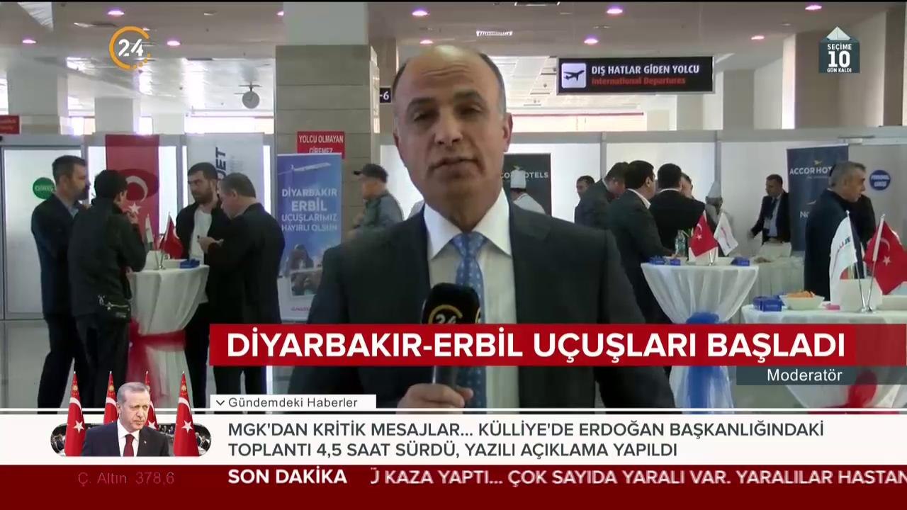 Diyarbakır-Erbil uçuşları başladı
