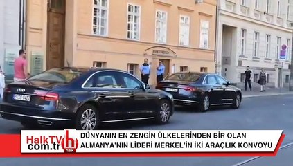 Merkel ve Erdoğan'ın konvoyları sosyal medyada olay oldu