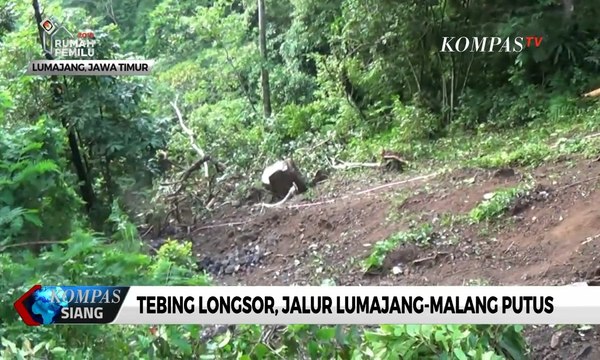 Tebing Longsor, Jalur Lumajang-Malang Putus