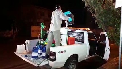 Caminhão de fumacê passam veneno em alguns Bairros de Cascavel