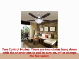 LE 52 Inch Indoor Ceiling Fan Light Fixture 5 Wooden Brown Blades Reversible Classic Light