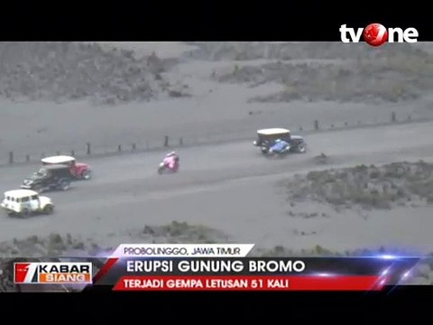 Erupsi Gunung Bromo, Dalam Tiga Hari 51 Kali Gempa Letusan