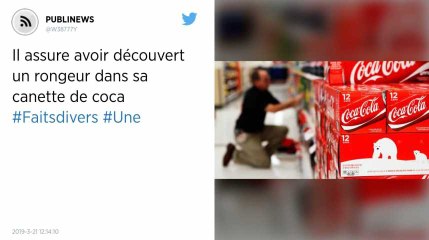 Il assure avoir découvert un rongeur dans sa canette de Coca.