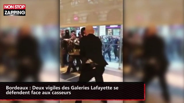 Bordeaux : Deux vigiles des Galeries Lafayette se défendent face aux casseurs (vidéo)