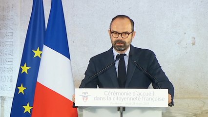 Cérémonie d'accueil dans la citoyenneté française au Panthéon