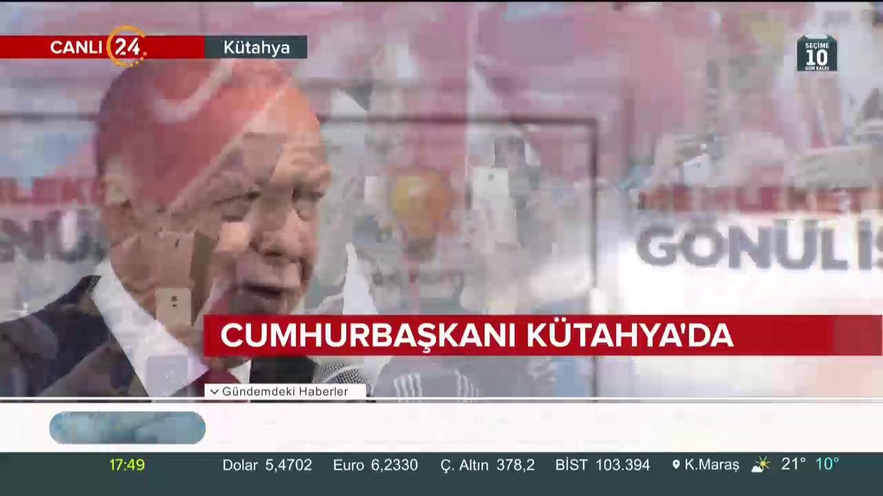 Başkan Recep Tayyip Erdoğan, Kütahya mitinginde