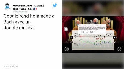 Google. Son dernier Doodle utilise l’intelligence artificielle pour que vous puissiez composer comme Bach.