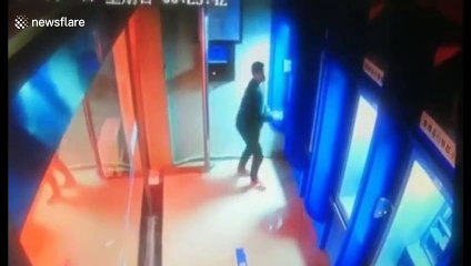 Angry man smashes ATM machines with brick after having argument with wife